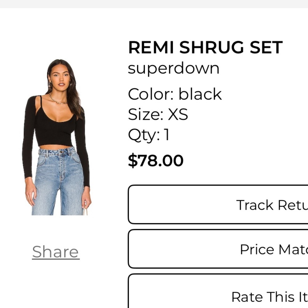 Superdown shrug set
